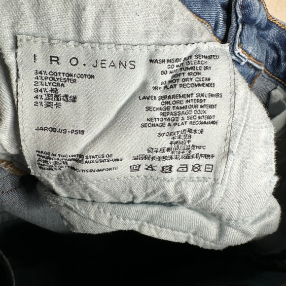 IRO Medium Wash Fragile Mid Rise Stretch Skinny Raw Hem Jeans Size 29 - Picture 8 of 10